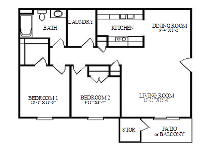 The Morton DP3 Floor Plan Image